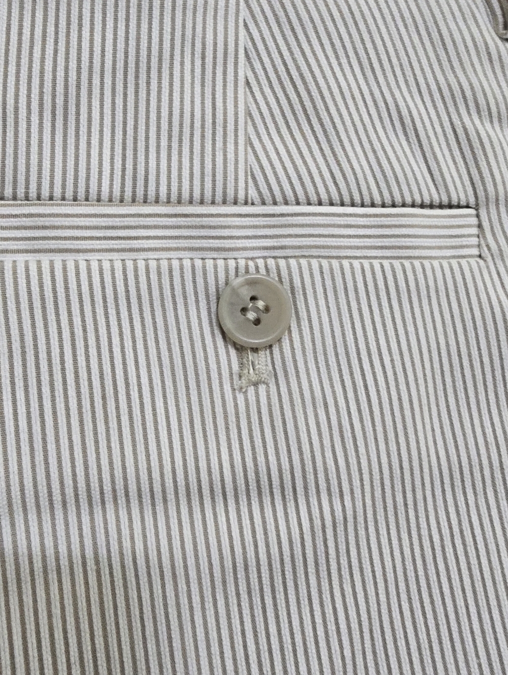 LOFT size 0 Pin‎ Stripe Bermuda Shorts Original Fit Tan White - Picture 9 of 12